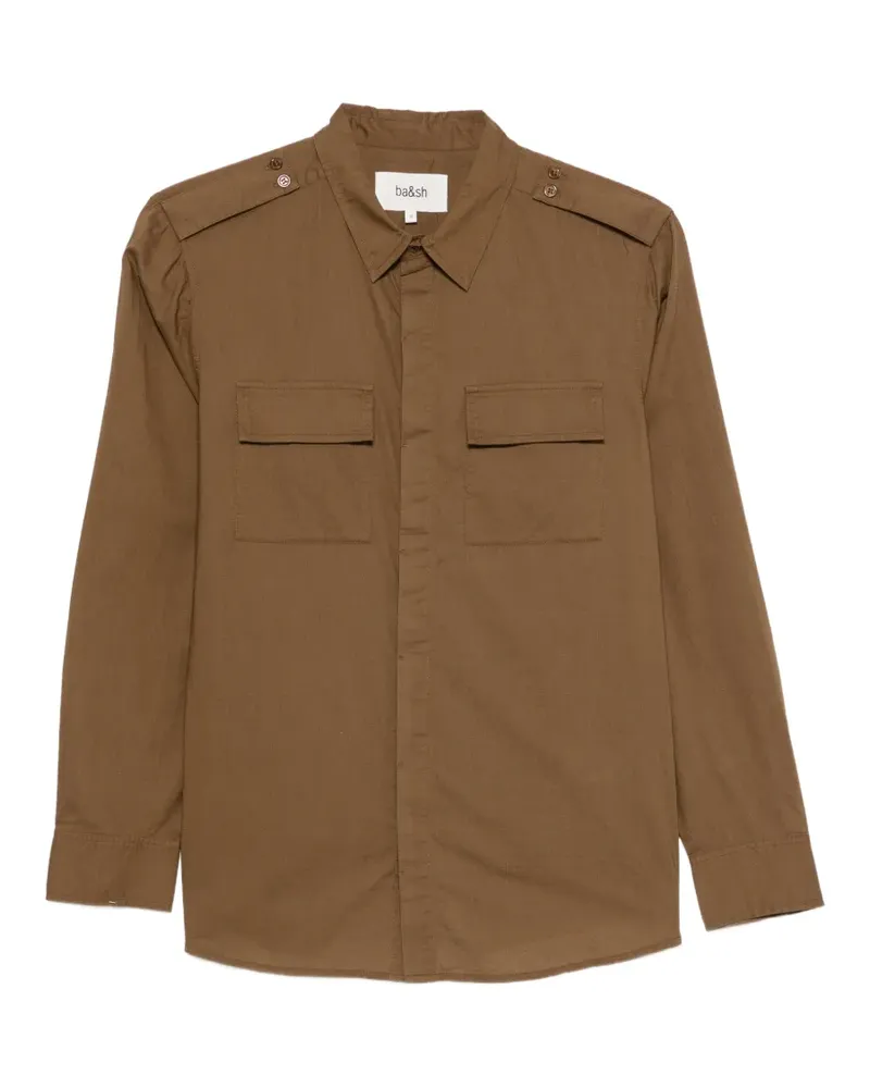 ba&sh Palani flap-pocket shirt - Braun Braun