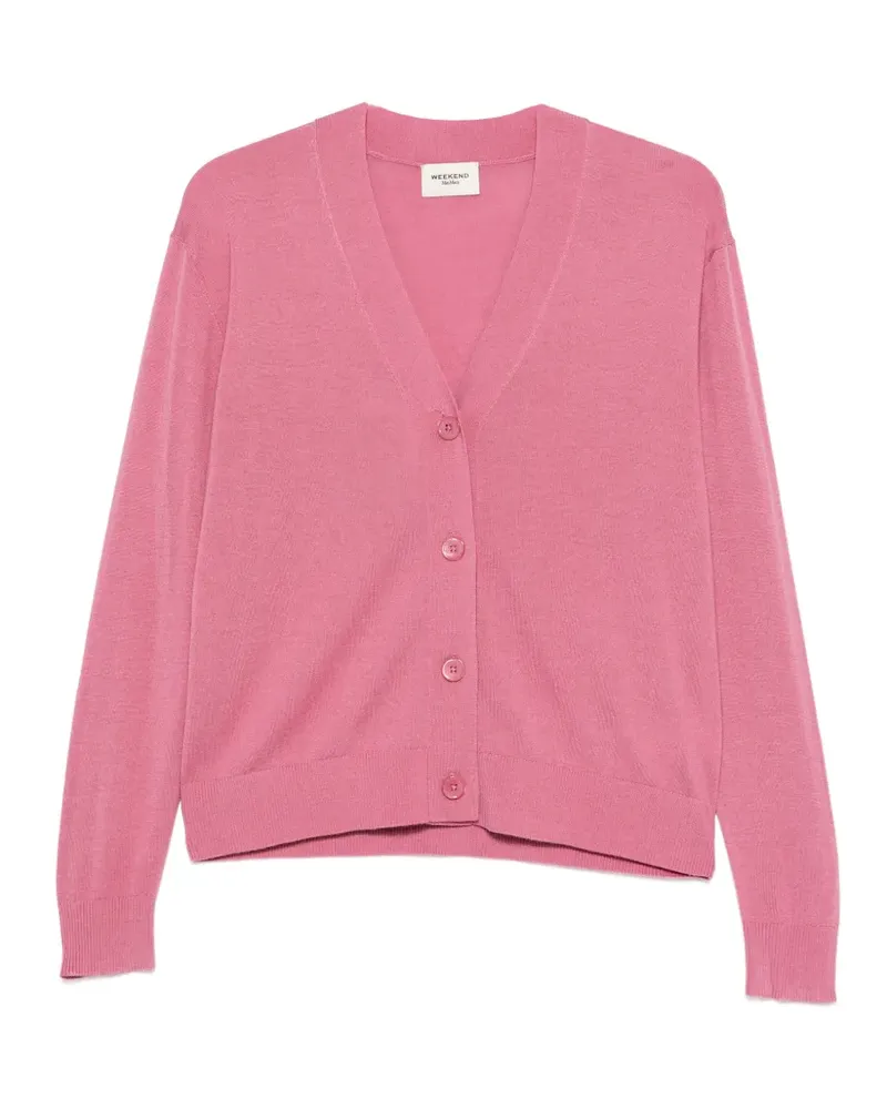 Max Mara V-neck button-up cardigan - Rosa Rosa