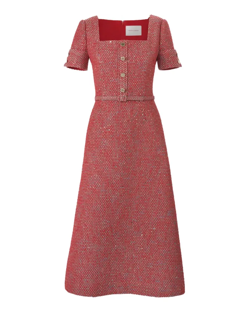 Carolina Herrera New York lurex tweed A-line midi dress - Rot Rot