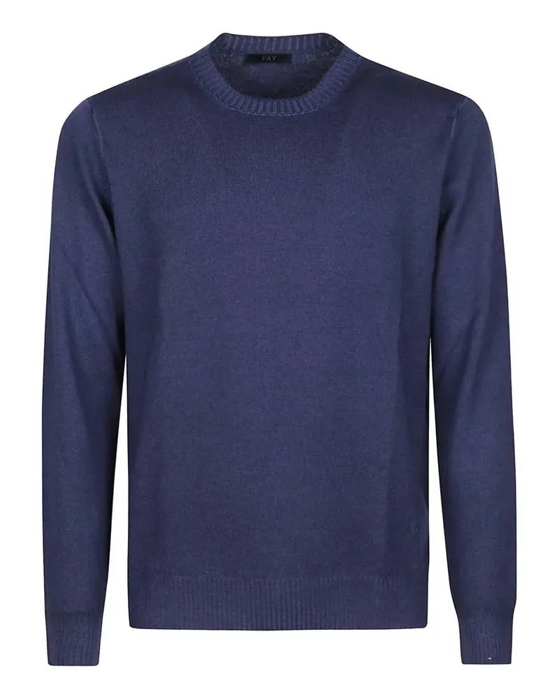 Fay crew-neck wool sweater - Blau Blau