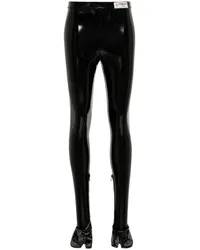 Fiorucci Vinyl-Leggings mit Fuß Schwarz