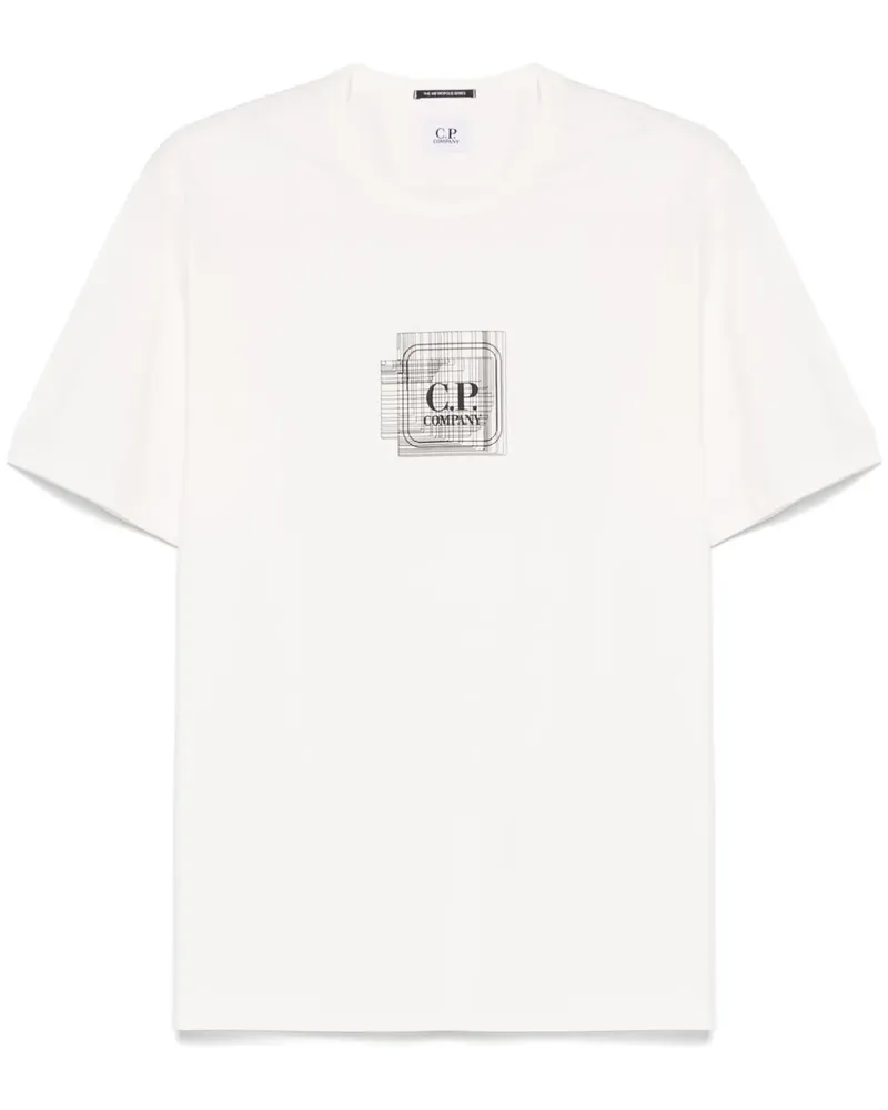 C.P. Company T-Shirt mit Logo-Print - Weiß Weiß