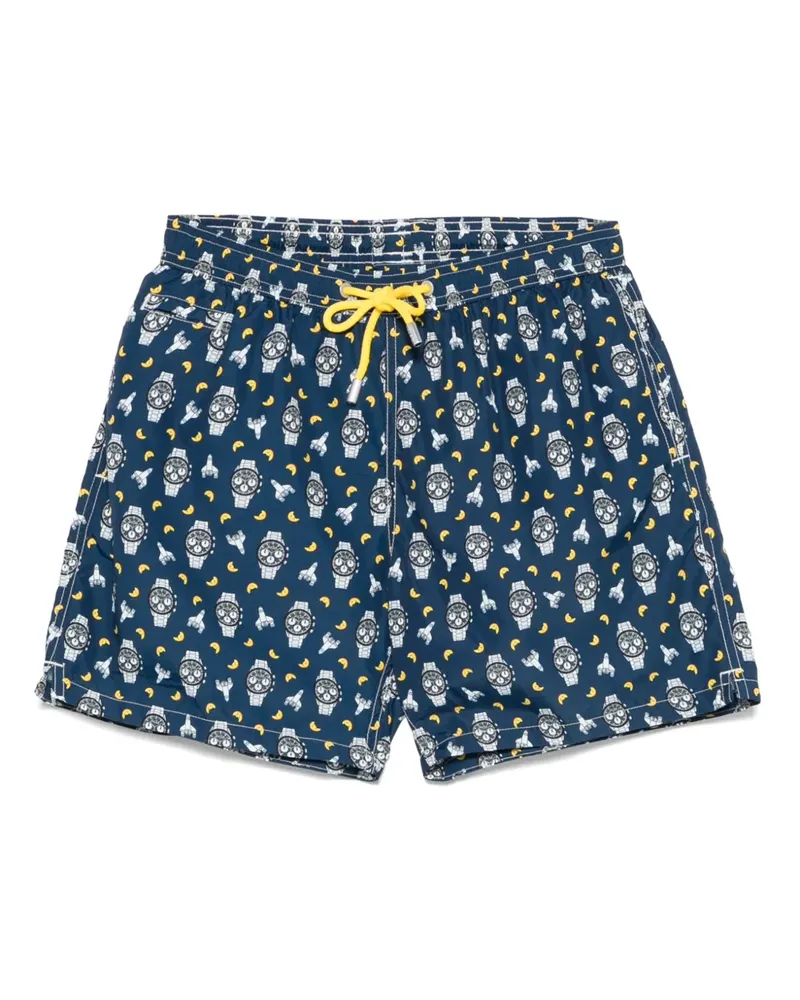MC2 Saint Barth Badeshorts mit grafischem Print - Blau Blau
