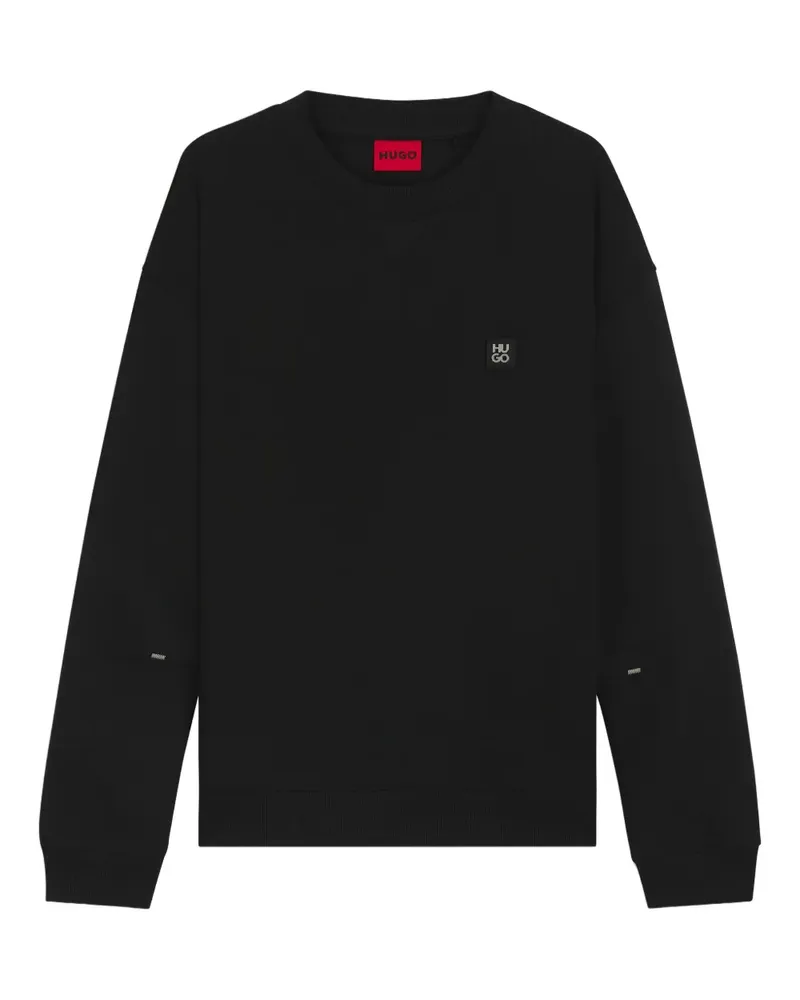 HUGO BOSS Pullover mit Logo-Patch - Schwarz Schwarz