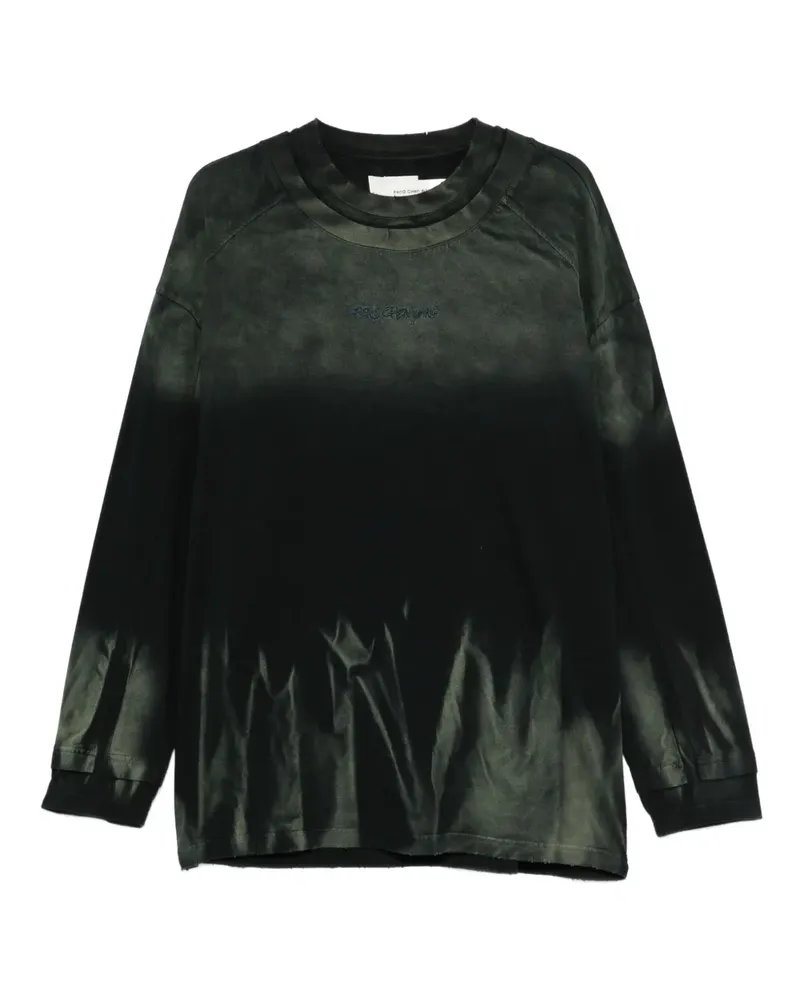 Feng Chen Wang dip-dye long-sleeved sweatshirt - Grün Grün