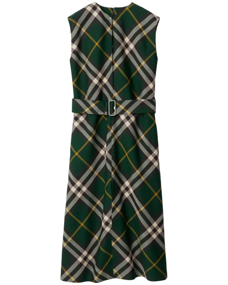Burberry NovaCheck Midikleid - Grün Grün
