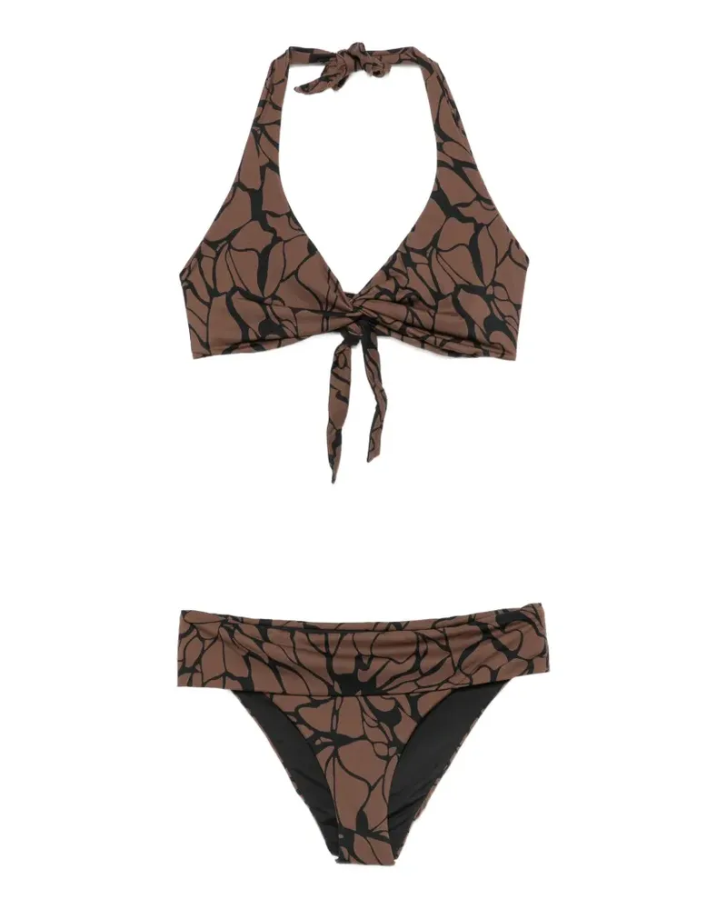FISICO-Cristina Ferrari tie-fastening bikini - Braun Braun