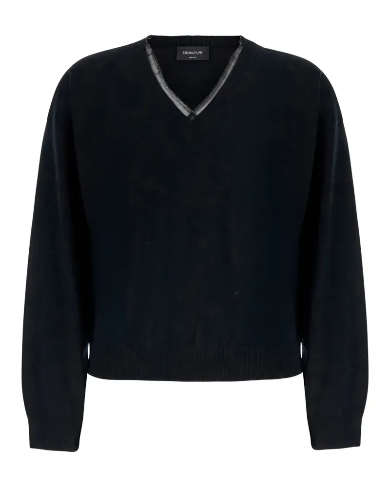 Fabiana Filippi Pullover mit V-Ausschnitt - Schwarz Schwarz