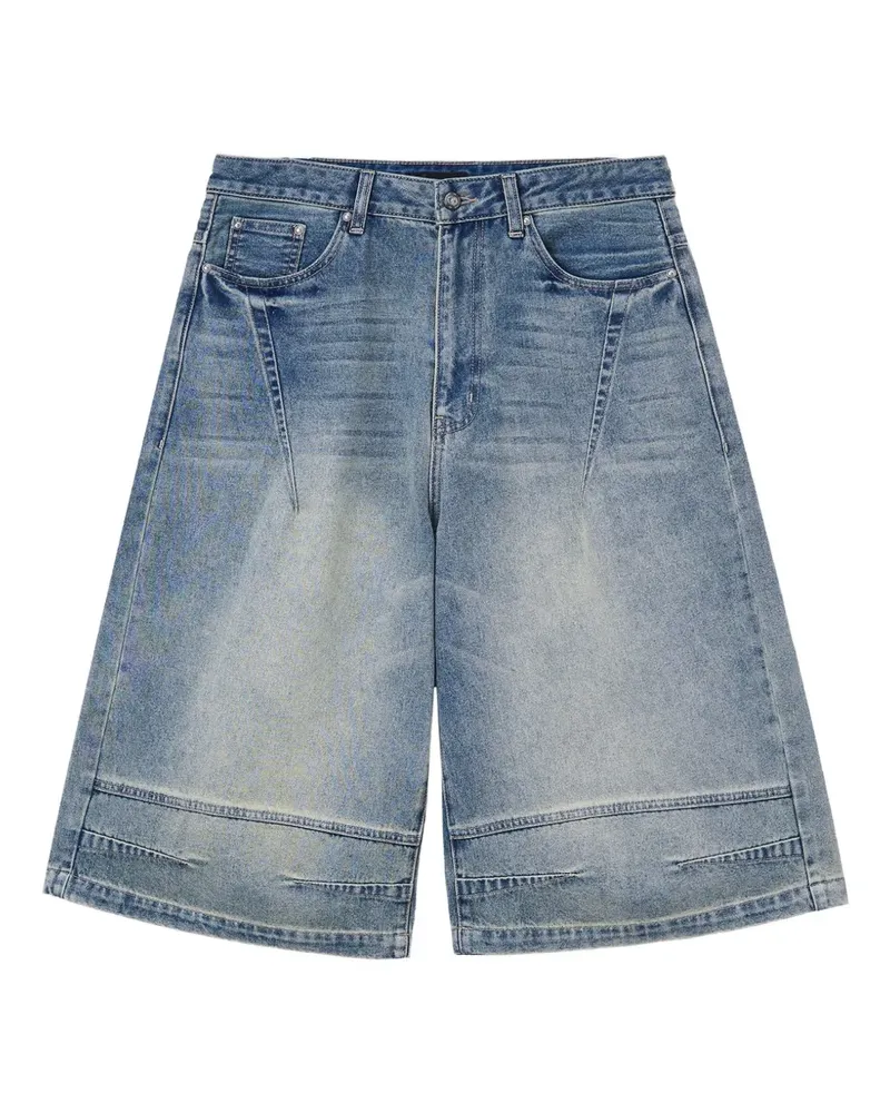 FIVE CM Jeans-Shorts mit Einsätzen - Blau Blau