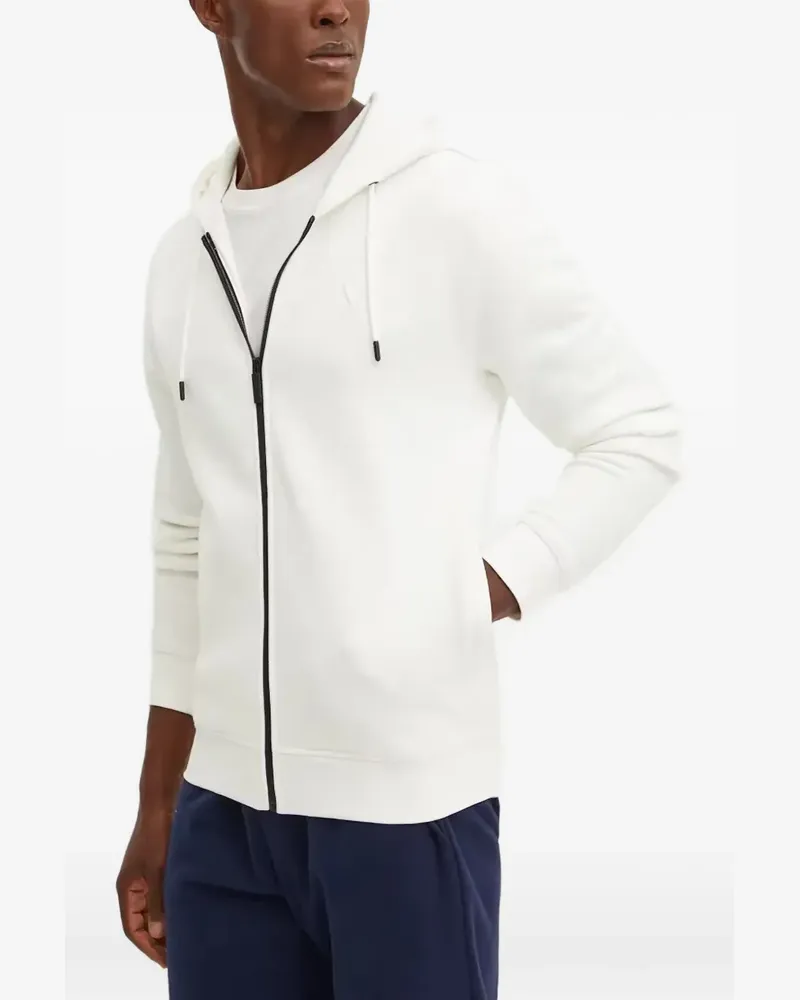 Guess Kapuzenjacke mit Logo-Patch - Weiß Weiß