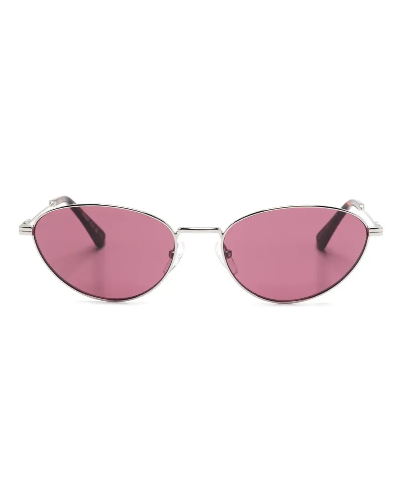 Moschino Sonnenbrille mit Cat-Eye-Gestell - Silber Silber