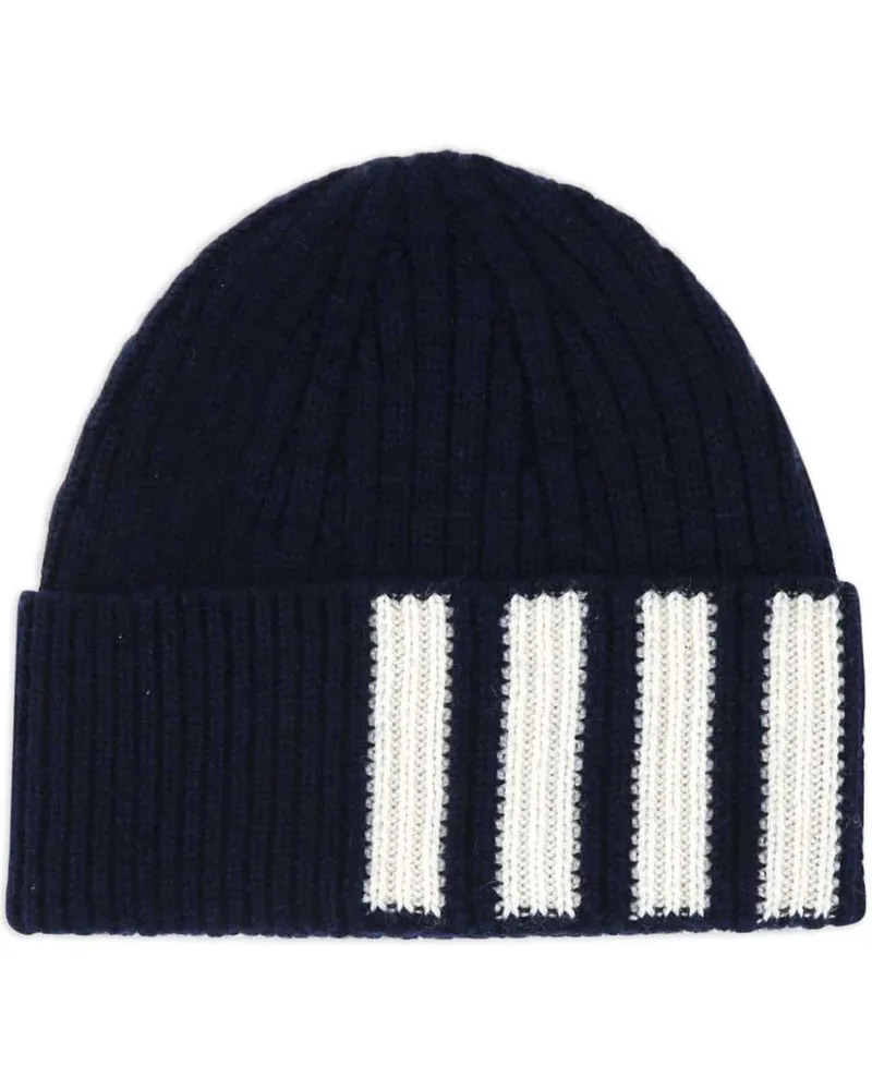 Thom Browne Gerippte Beanie aus Kaschmir - Blau Blau