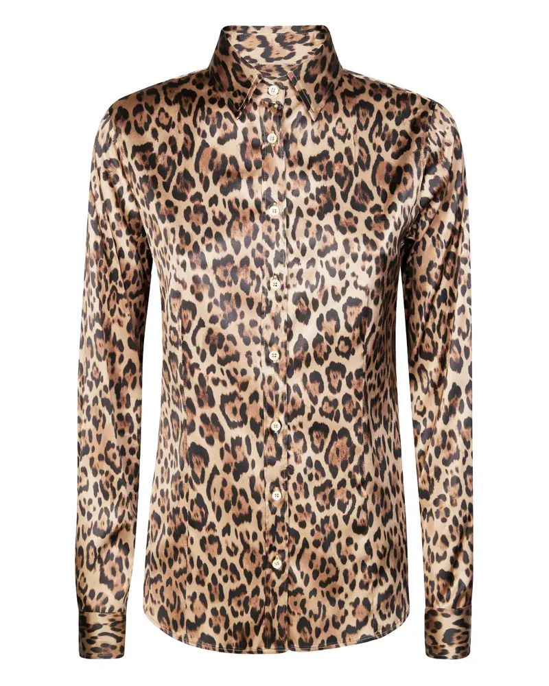 Robert Friedman Hemd mit Leoparden-Print - Braun Braun