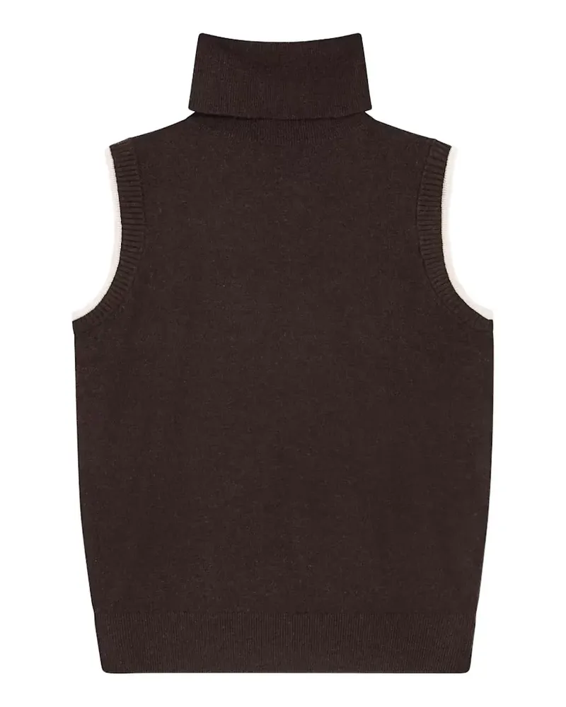 Armani Exchange Ärmelloser Rollkragenpullover - Braun Braun