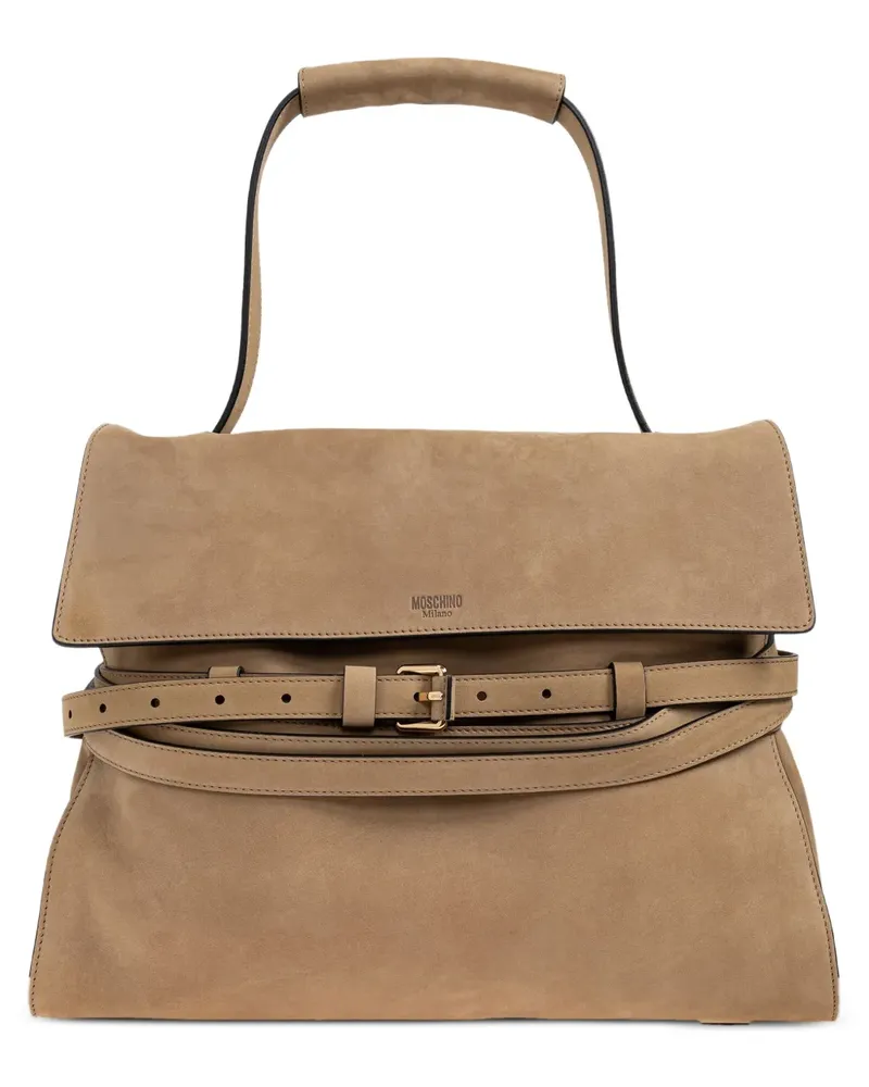 Moschino Tie Me Tote Bag mit Riemendetail - Nude Nude