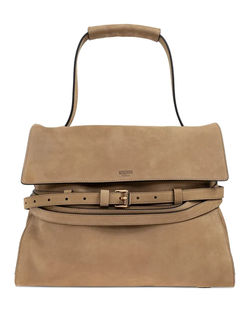 Moschino Tie Me strap-detail tote bag - Nude Nude