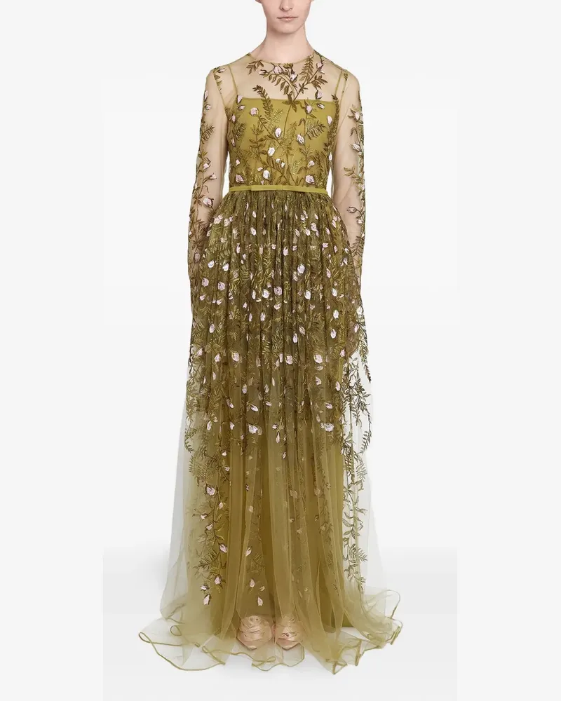 Giambattista Valli Besticktes Tüllkleid - Grün Grün
