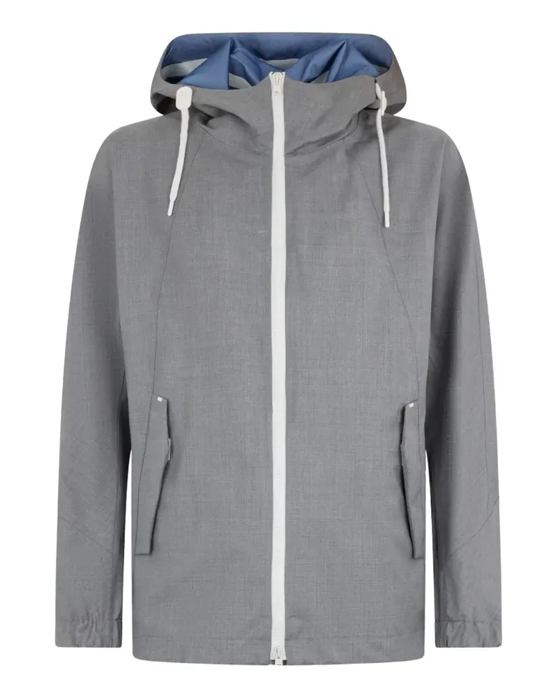 Herno zip-up hooded jacket - Grau Grau