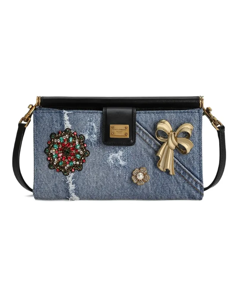 Dolce & Gabbana Mini-Tasche mit Jeans-Patch - Blau Blau