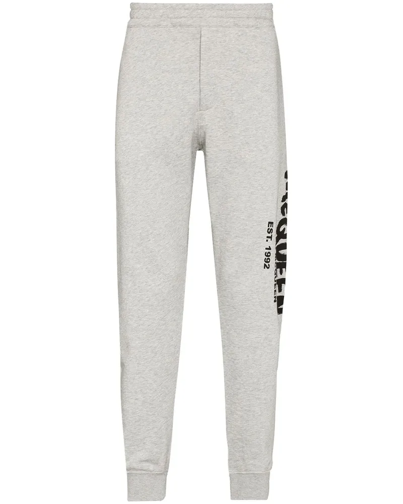 Alexander McQueen Jogginghose mit Graffiti-Print - Grau Grau