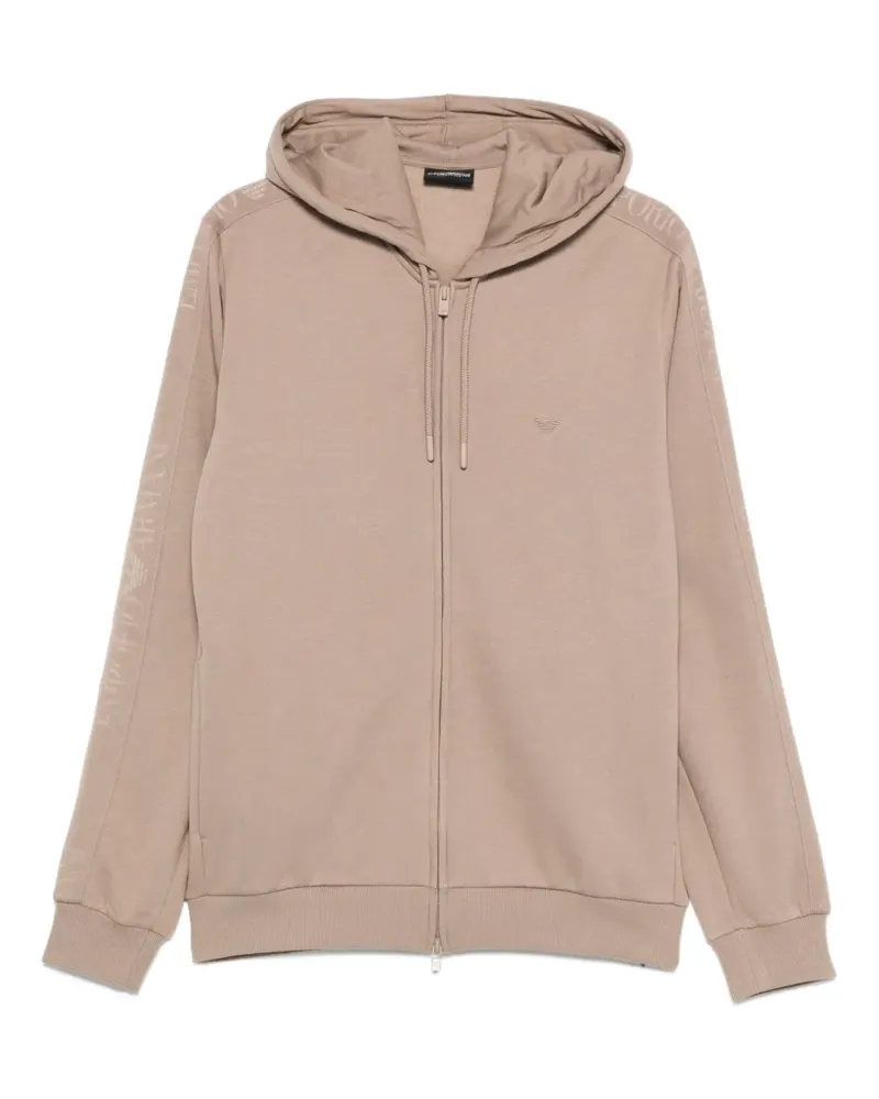 Emporio Armani Hoodie mit Logo-Stickerei - Nude Nude