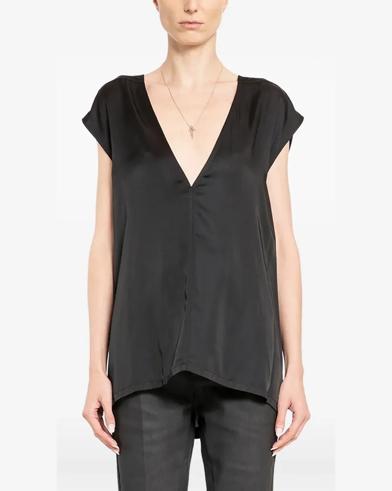 Rick Owens V-neck top - Schwarz Schwarz