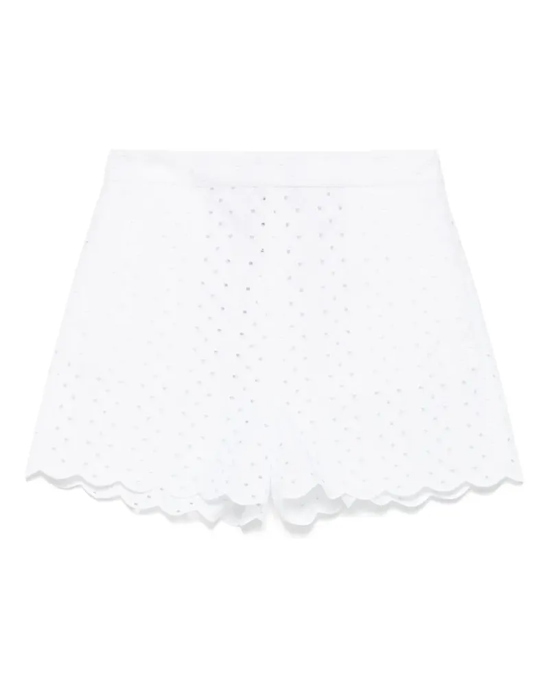 MVP Wardrobe Shorts mit Lochstickerei - Weiß Weiß