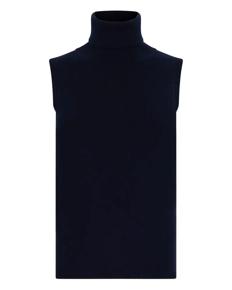 Malo roll-neck sleeveless top - Blau Blau