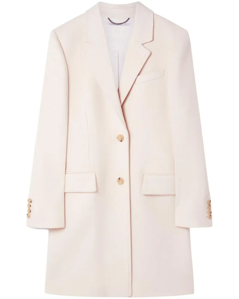 Stella McCartney Einreihiger Wollmantel - Nude Nude