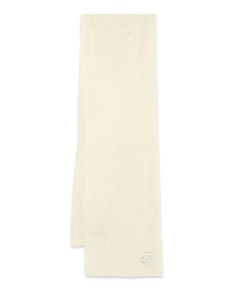 Karl Lagerfeld Gerippter Schal mit Logo-Patch - Nude Nude