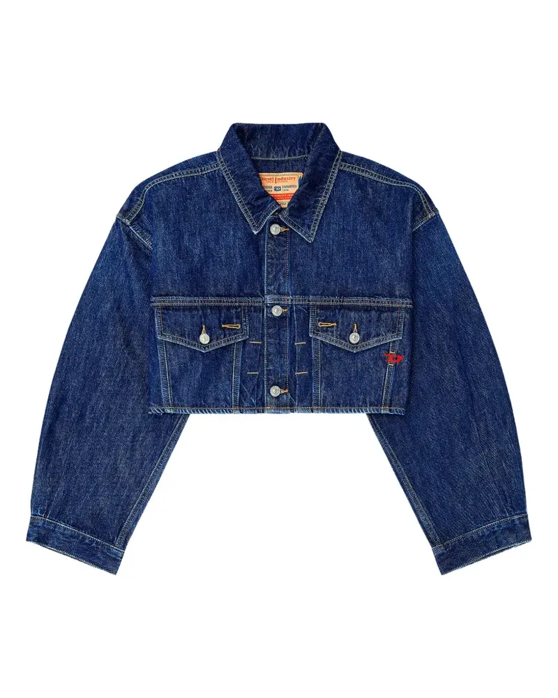 Diesel cropped oversized denim jacket - Blau Blau