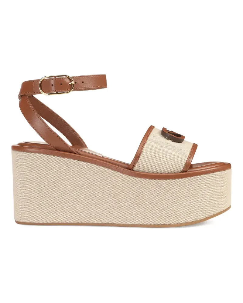 Sergio Rossi Surge Plateau-Sandalen mit Logo - Braun Braun