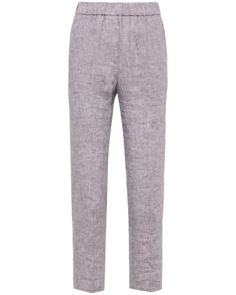 Peserico Cropped-Hose aus Leinen - Braun Braun