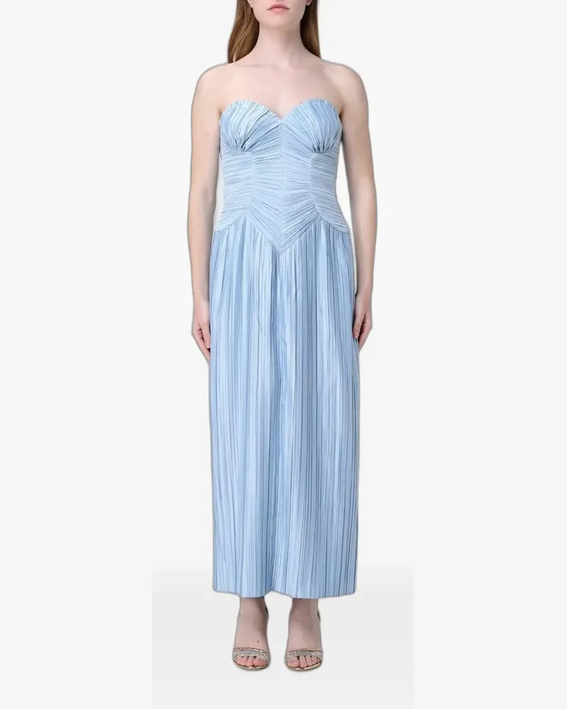 Cult Gaia Ashika plissé corset midi dress - Blau Blau
