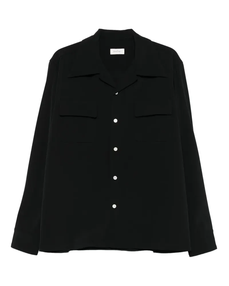Second/Layer Hemd mit Brusttaschen - Schwarz Schwarz