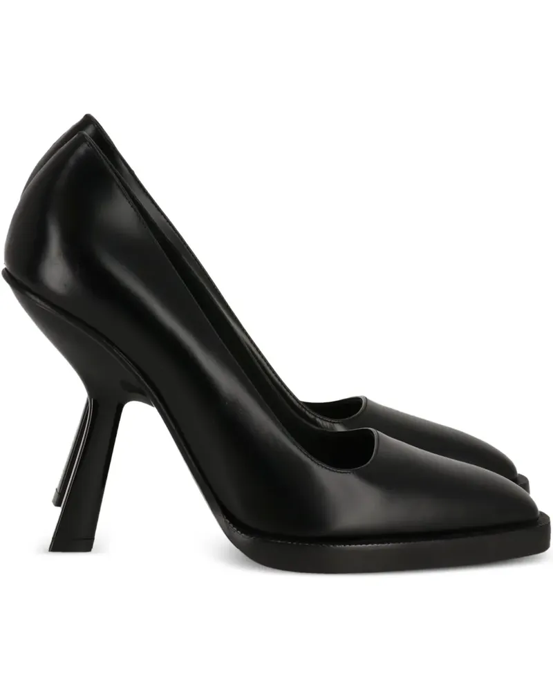 Ferragamo Spitze Pumps mit Design-Absatz 110mm - Schwarz Schwarz