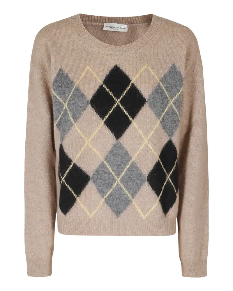 Roberto Collina Pullover mit Argyle-Muster - Nude Nude