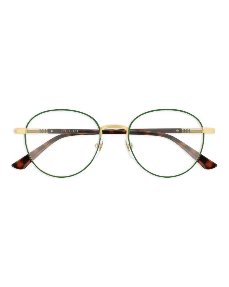 Gucci Brille mit rundem Gestell - Grün Grün