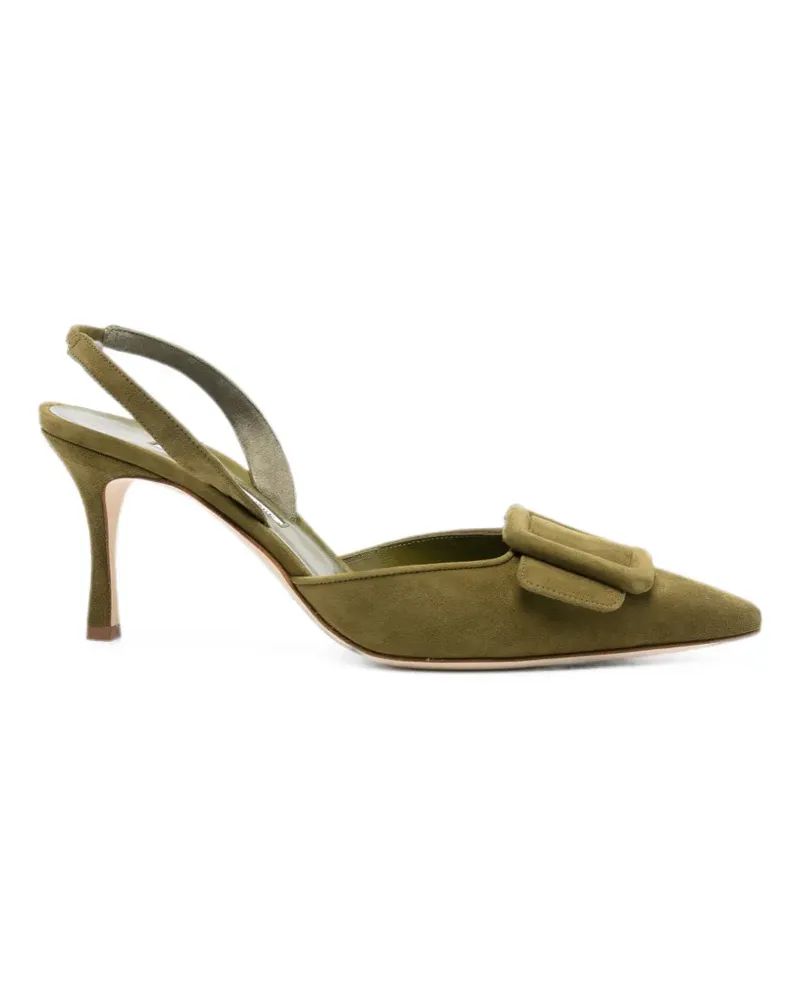 Manolo Blahnik Maysli buckle-detail heeled pumps - Grün Grün