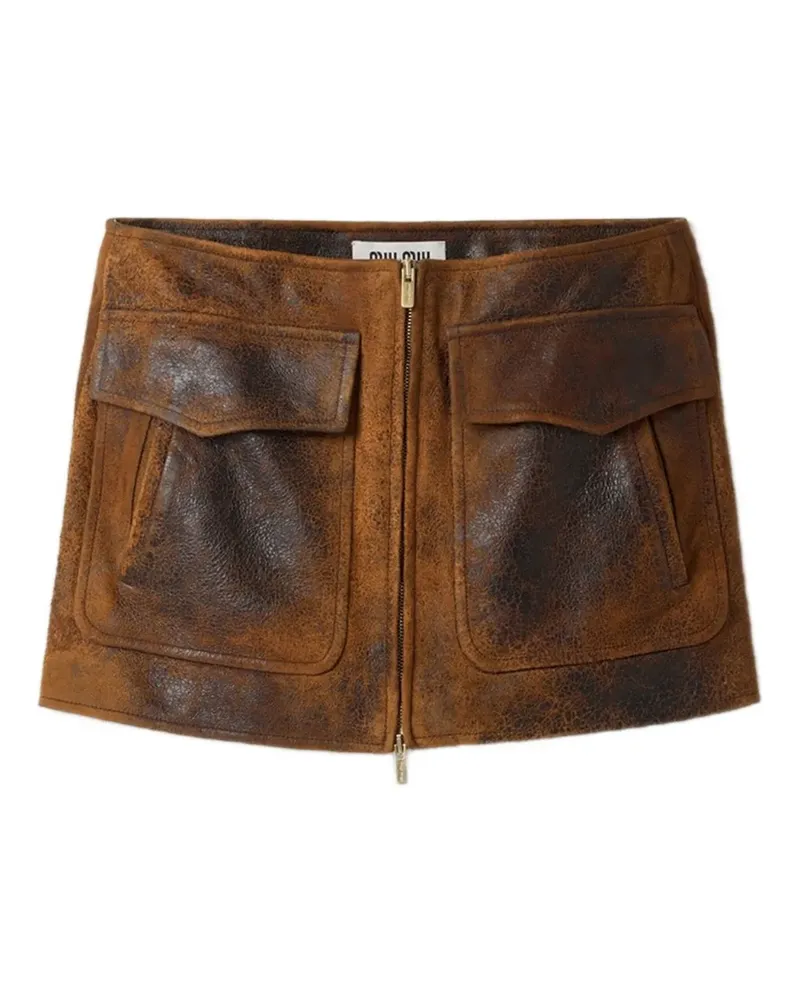 Miu Miu Minirock mit Pattentaschen - Braun Braun