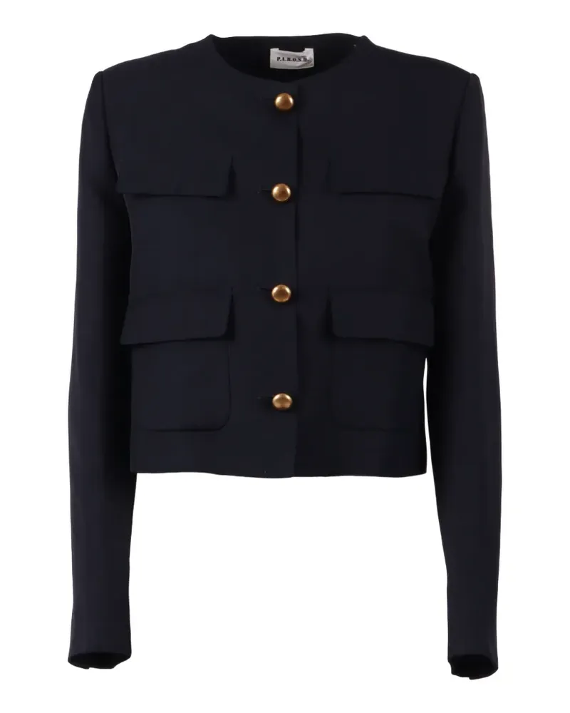 P.A.R.O.S.H. P.A.R.O H. Jacke mit Zierknöpfen - Schwarz Schwarz