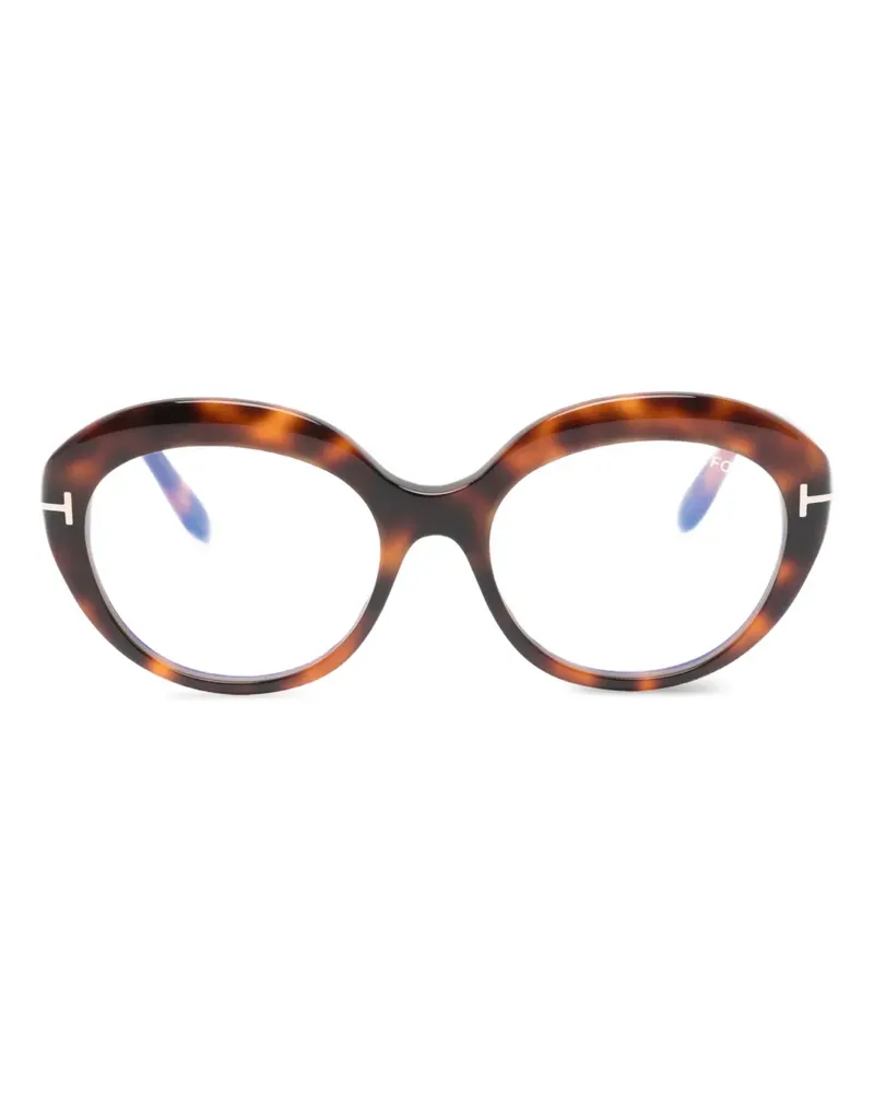Tom Ford Brille mit ovalem Gestell - Braun Braun
