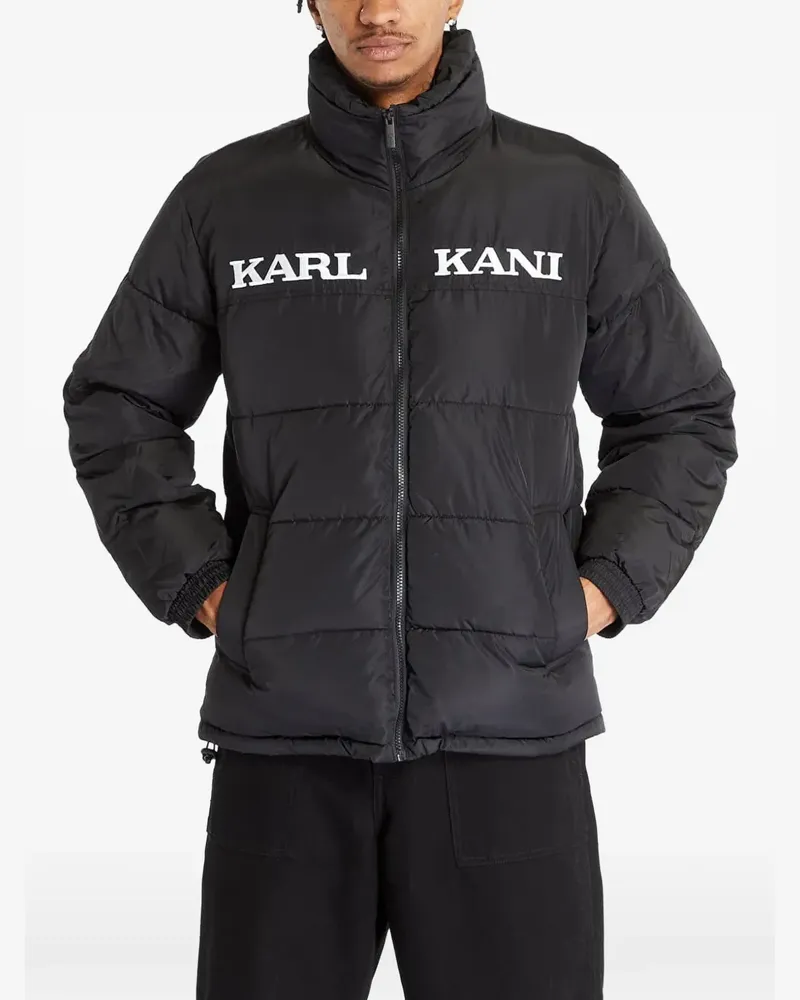 Karl Kani Gefütterte Jacke mit Logo-Print - Schwarz Schwarz