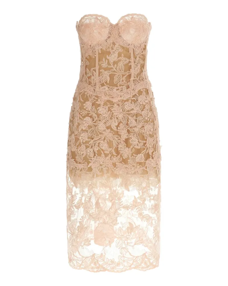 Ermanno Scervino strapless midi dress - Rosa Rosa