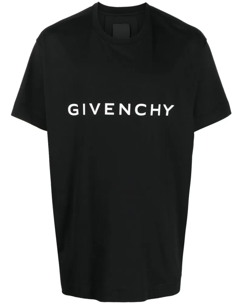 Givenchy Archetype T-Shirt mit tiefen Schultern - Schwarz Schwarz