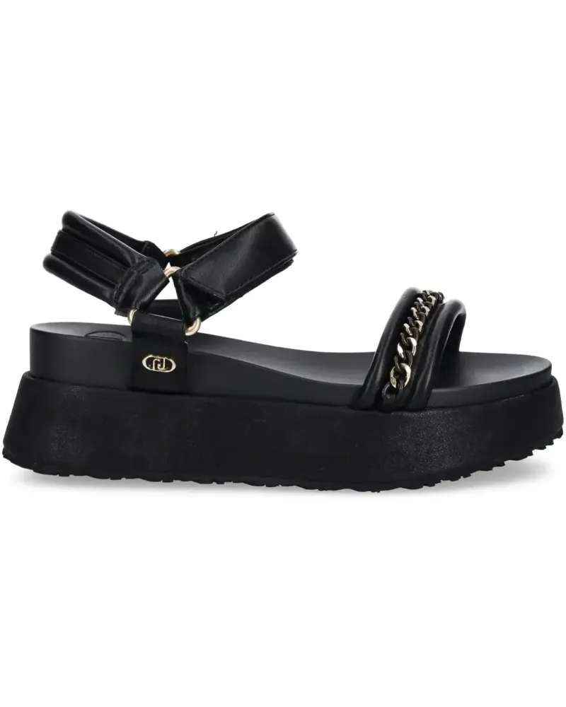 Liu Jo Sandalen mit Logo-Schild 65mm - Schwarz Schwarz