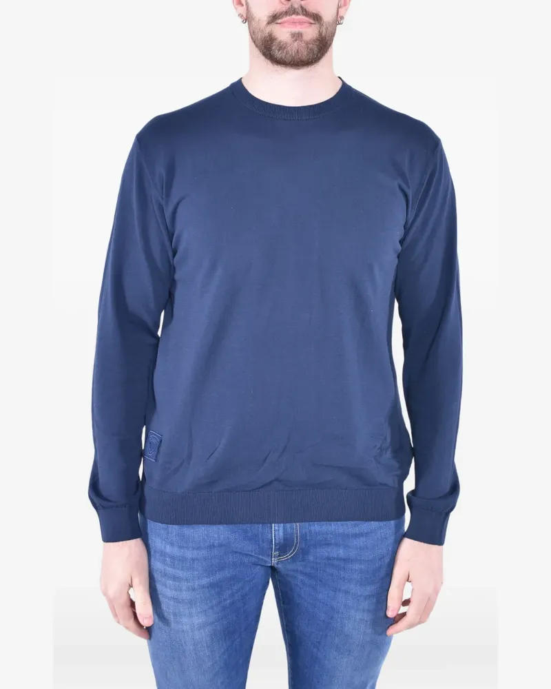 Blauer cotton sweater Blau