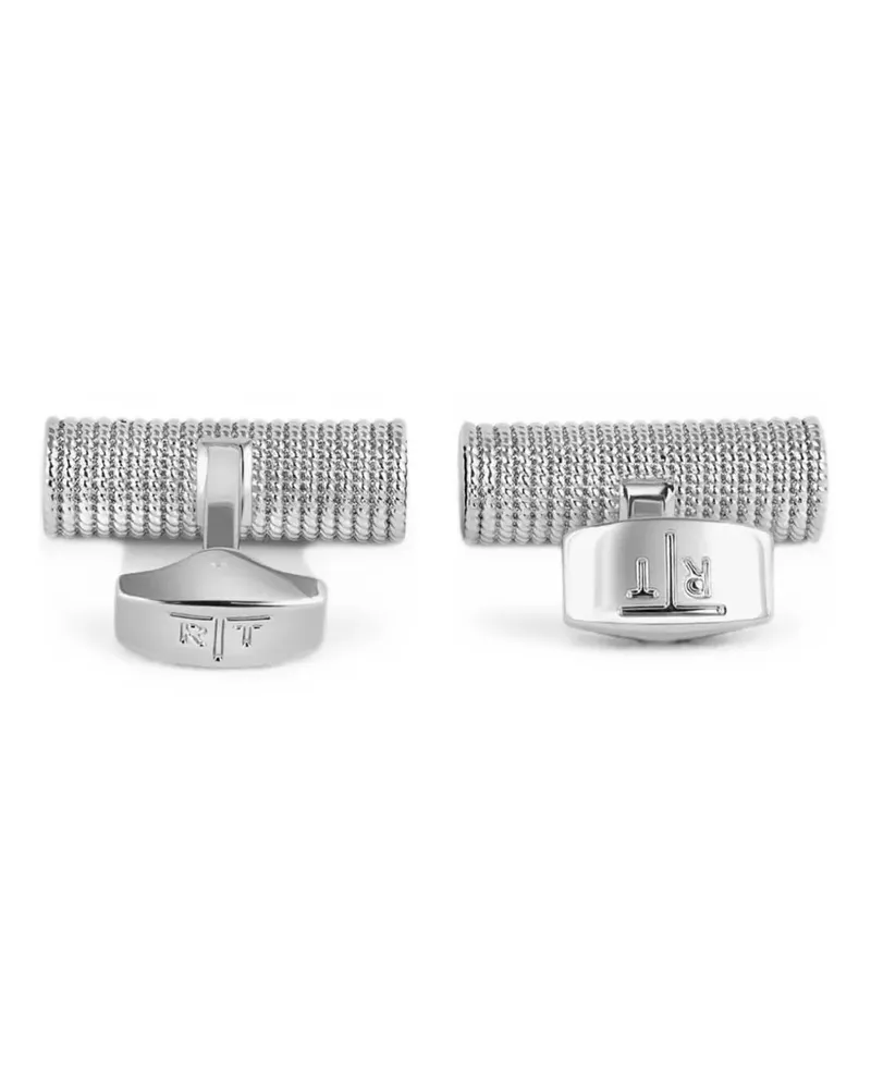 Tateossian Cable Rope cylinder cufflinks - Silber Silber