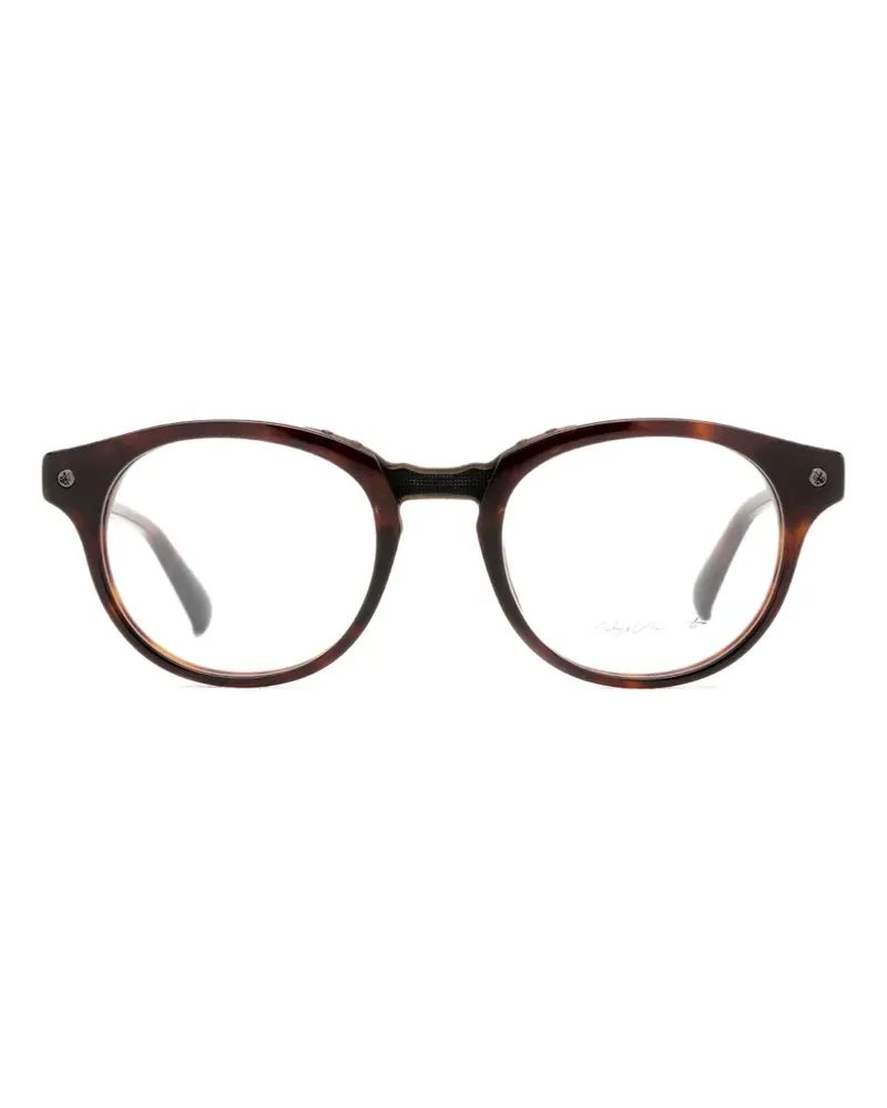 Yohji Yamamoto round-frame glasses - Braun Braun