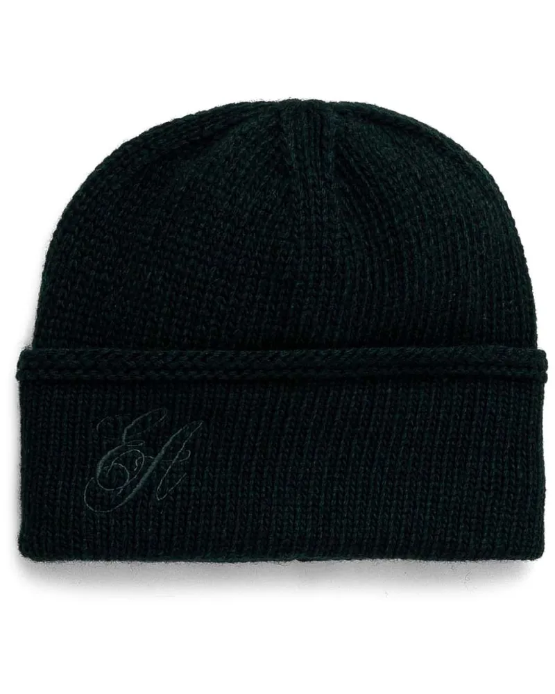 Emporio Armani Beanie mit Logo-Stickerei - Grün Grün